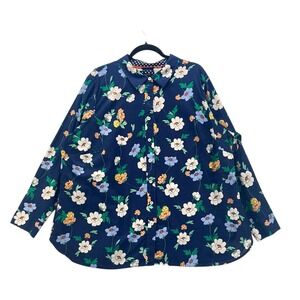 Talbots Button Up Shirt Blue 3x